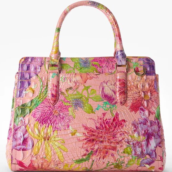 NWT ✅ Brahmin FINLEY PERENNIAL Melbourne DI Leather Satchel ✨ NWT, COA, DUST BAG - Picture 6 of 17